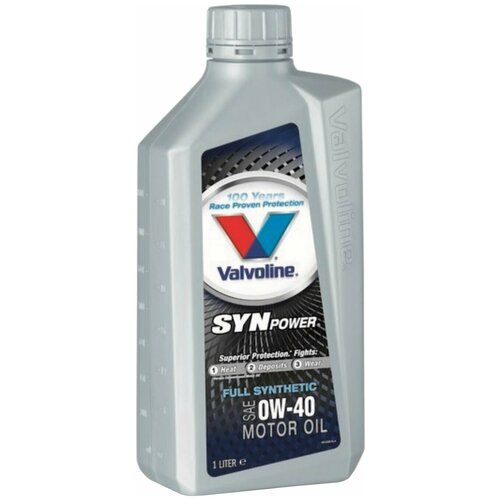 Масло моторное синтетическое Valvoline SYNPOWER 0W-40 4L (арт. 872588) VAL-0W40SP-4L