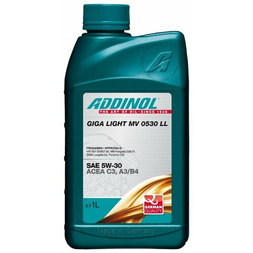 ADDINOL Масло Мотор. Синт. Addinol Giga Light Mv 0530 Ll, 5w-30, 5л