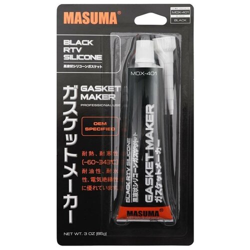 MASUMA MOX-401 Герметик прокладка (высокотемпературный силиконовый), черный, туба 85гр 1шт