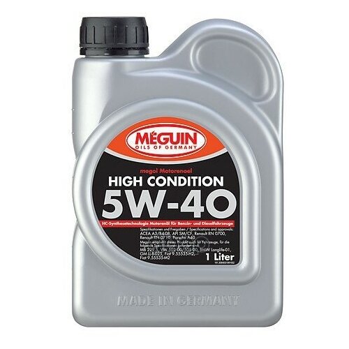 Meguin Нс-Синт. Мот.Масло Megol Motorenoel High Condition 5w-40 Cf/Sn A3/B4 (1л)