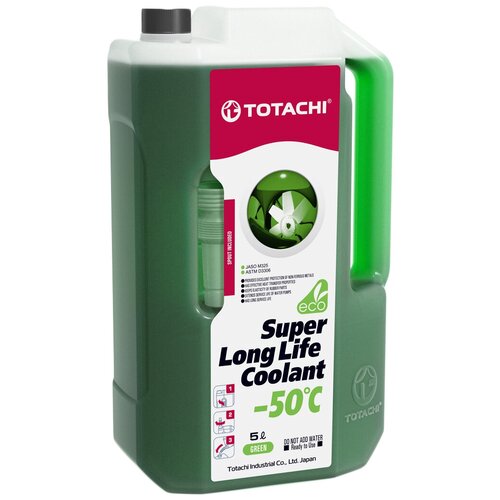TOTACHI 41704 Жидкость охлаждающая низкозамерзающая TOTACHI SUPER LONG LIFE COOLANT Green -50C 4л