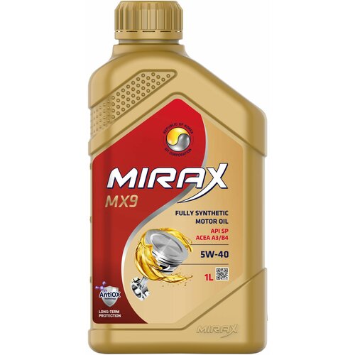 Масло моторное MIRAX MX9 5W40 API SP 4л 607031