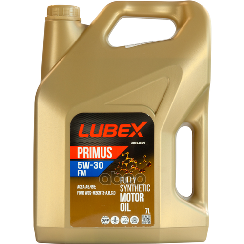 LUBEX L03413150307 LUBEX PRIMUS FM 5W30 (7L)_масло моторное! синт.\API CF/SL, ACEA A5/B5, Ford WSS-M2C 913A/B/C/D