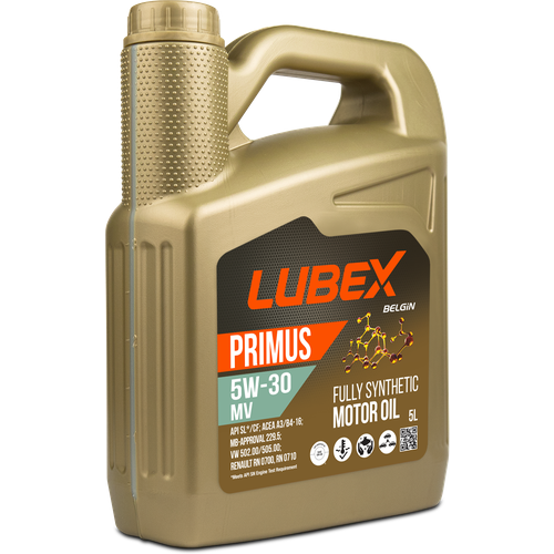 L034-1324-0405 LUBEX Синтетическое моторное масло PRIMUS MV 5W-30 CF/SL A3/B4 (5л)