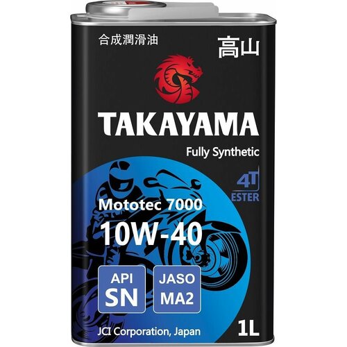 Takayama Mototec 7000 4T SAE 10W-40 API SN JASO MA-2 1л