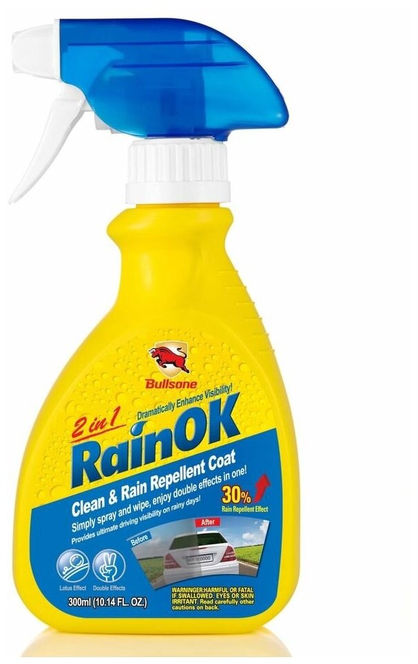 Антидождь Bullsone Clean&Rain Repellent 2 in1 11876902