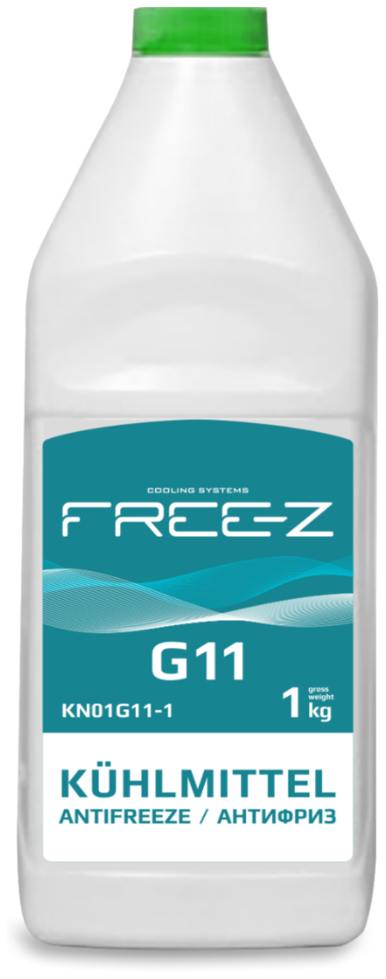 Антифриз Free-Z G11 [Зелёный], Готовый, 1кг FREE-Z арт. KN01G111