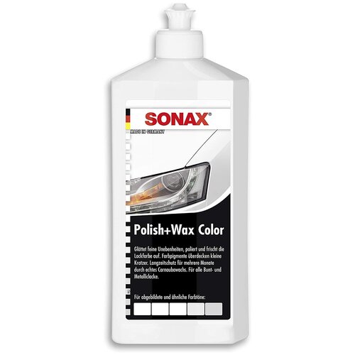 Цветной полироль с воском SONAX (белый) NanoPro 0,5л