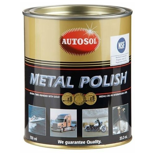 Autosol полироль для металлических частей кузова Metal Polish, 0.75 л