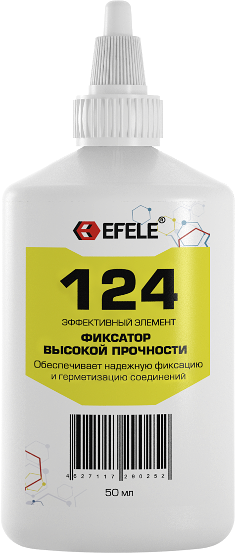 Фиксатор подшипников анаэробный высокой прочности Efele 124 универсальный 50 м (efl0090252)