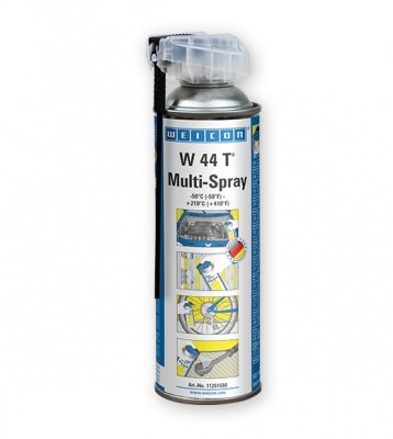 Weicon W44T - Смазка универсальная для всех работ обслуживания и монтажа высокой эффективности w 44 t, спрей, Желтоватый прозрачный, 500мл.