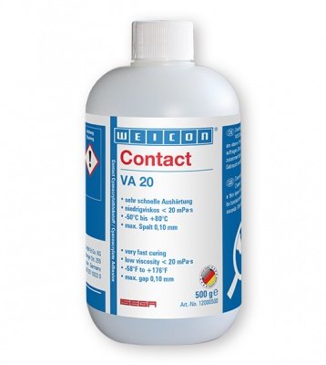Weicon Contact VA 20 - Клей цианоакрилатный этилат va 20, Бесцветный мутный, 500г.