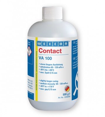 Weicon Contact VA 100 - Клей цианоакрилатный va 100, Бесцветный мутный, 500г.