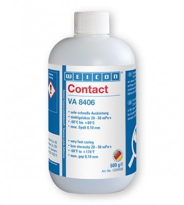 Weicon Contact VA 8406 - Клей цианоакрилатный va 8406, Бесцветный мутный, 500г.