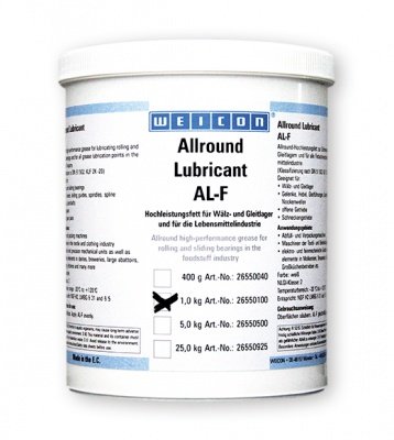 Weicon AL-F - Смазка жировая для пищевого оборудования al-f 1000, Белый, 1кг.