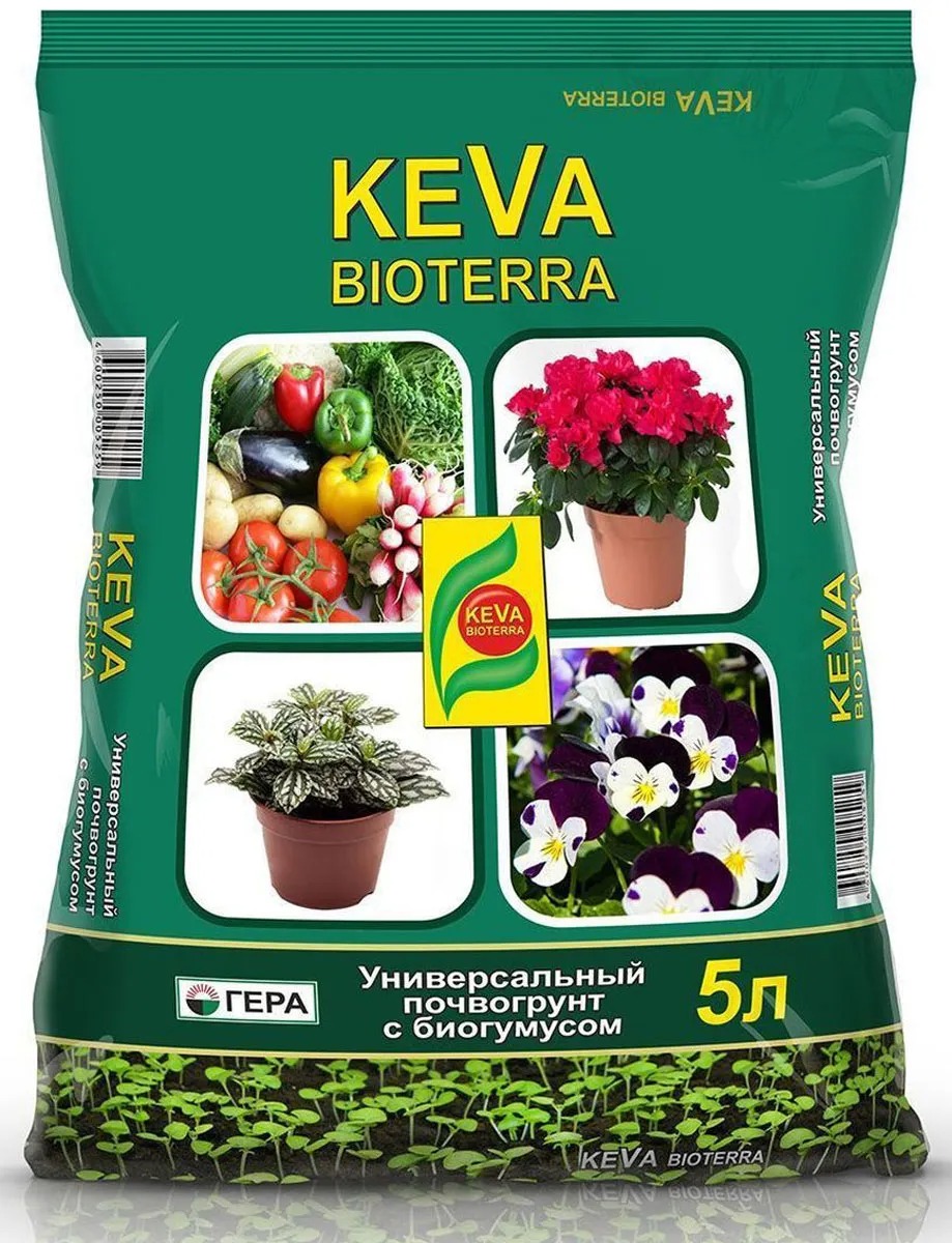 Грунт универсальный Гера Keva bioterra 12096 5л