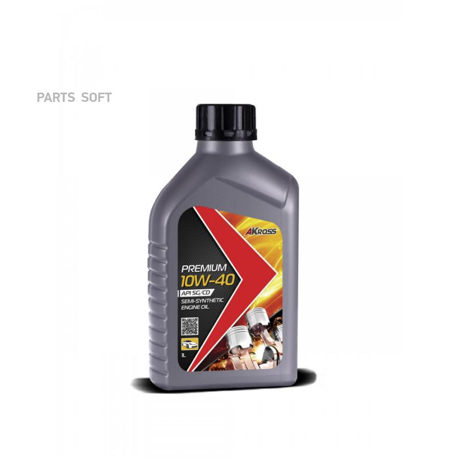 Моторное масло Akross PREMIUM SG/CD полусинтетическое 10W40 1л
