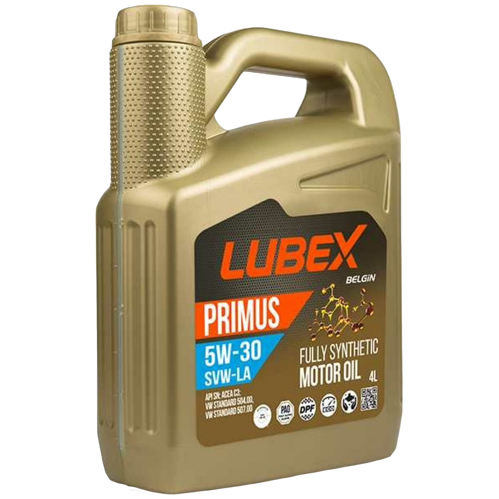 Моторное масло LUBEX синтетическое Primus SVW-LA 5W30 4л