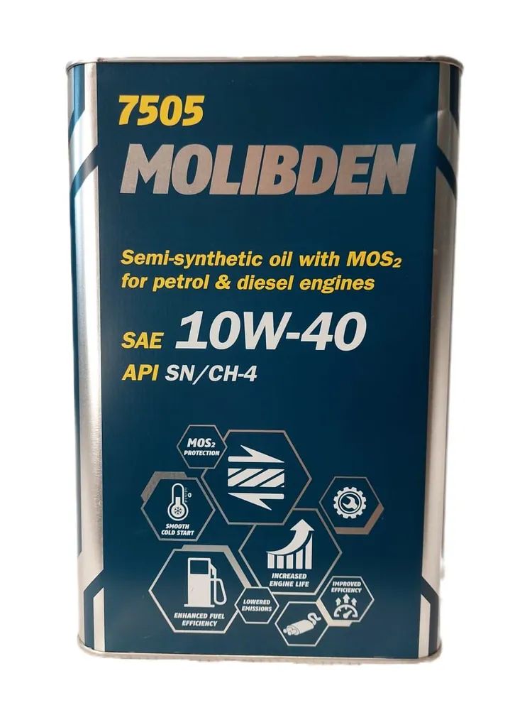 Моторное масло Mannol полусинтетическое Molibden 10W40 4л