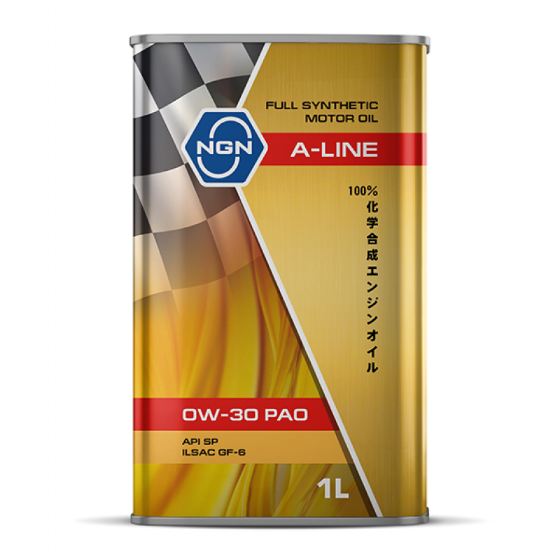 Моторное масло NGN синтетическое A-Line 0W30 PAO 4л