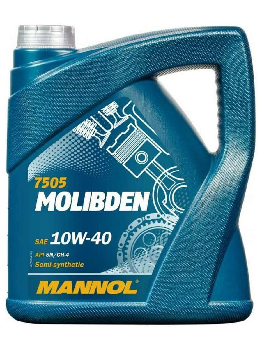 Масло mannol 10w40 molibden api sn/ch-4 501.01/505.00 4л п/с mn7505-4