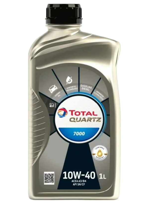 Моторное масло TOTAL полусинтетическое 10W40 Quartz 7000 Sj/Cf,Acea A3/B4,Psa B71 1л