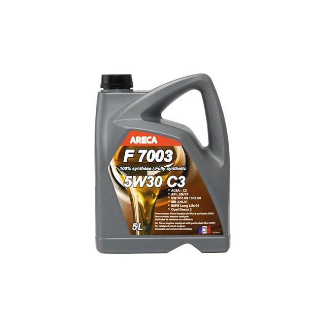 Моторное масло Areca F7003 C3 синтетическое 5W30 5л