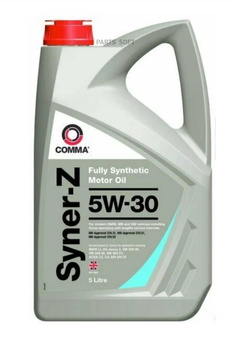 Моторное масло Comma синтетическое SYNERZ 5W30 4л