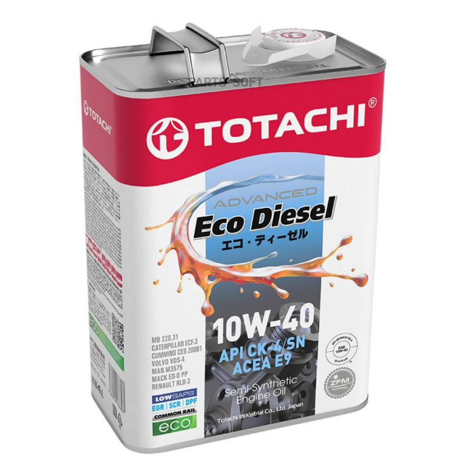 Моторное масло Totachi Eco Diesel Semi-Synthetic CK-4/CJ-4/SN 10W40 6л