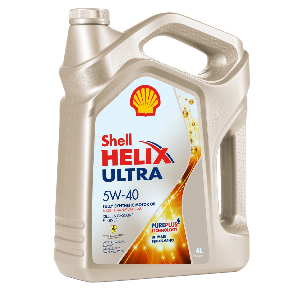 Моторное масло Shell синтетическое helix ultra 5w40 4л