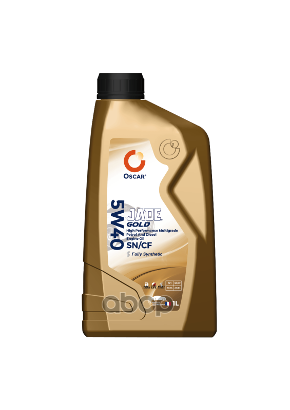 Моторное масло Oscar синтетическое Jade Gold 5w40 1л