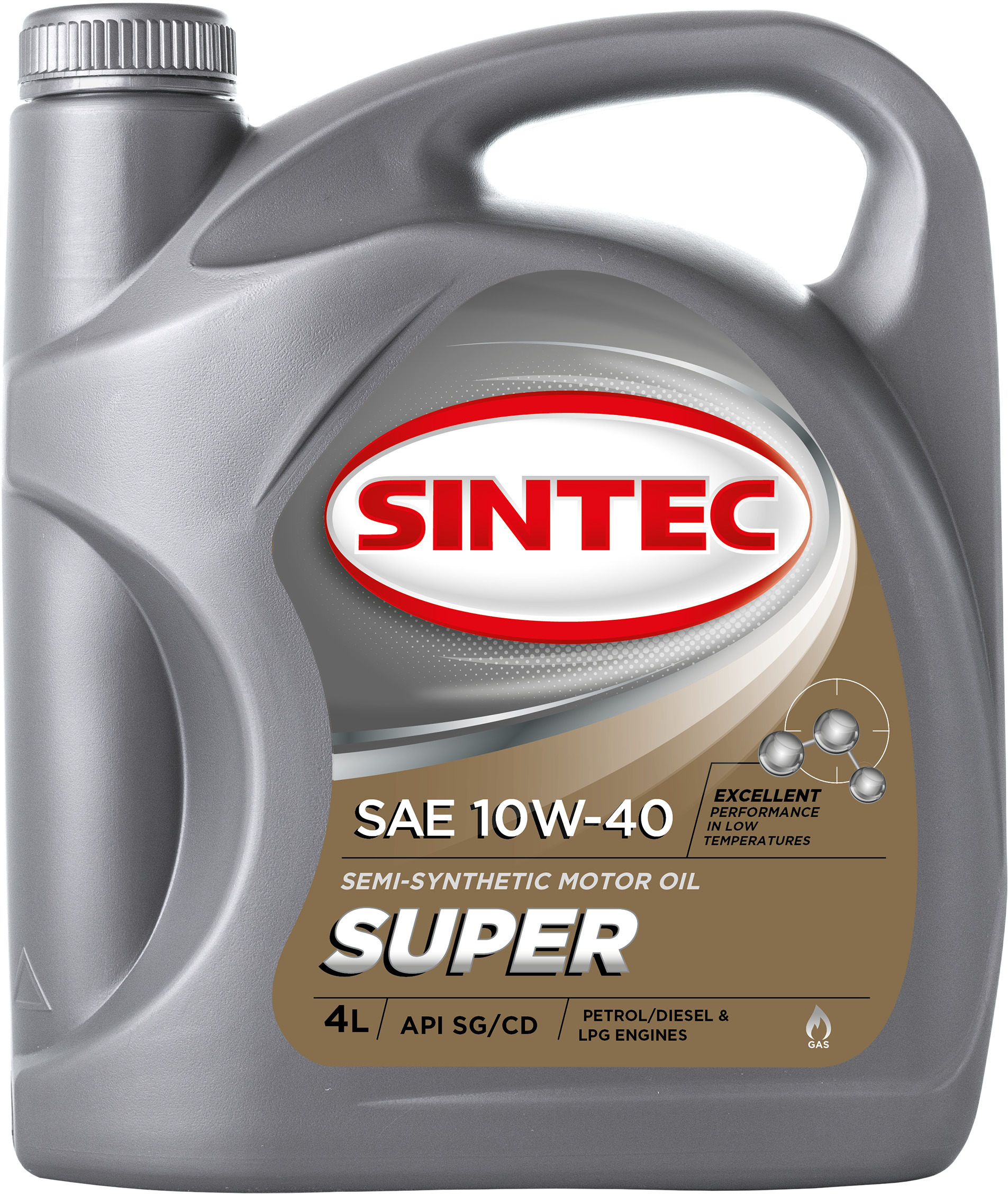 Моторное масло SINTEC полусинтетическое SUPER SAE 10W40 API SG/CD 4л