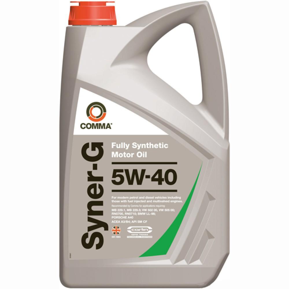 Моторное масло Comma синтетическое Synеrg 5W40 4л