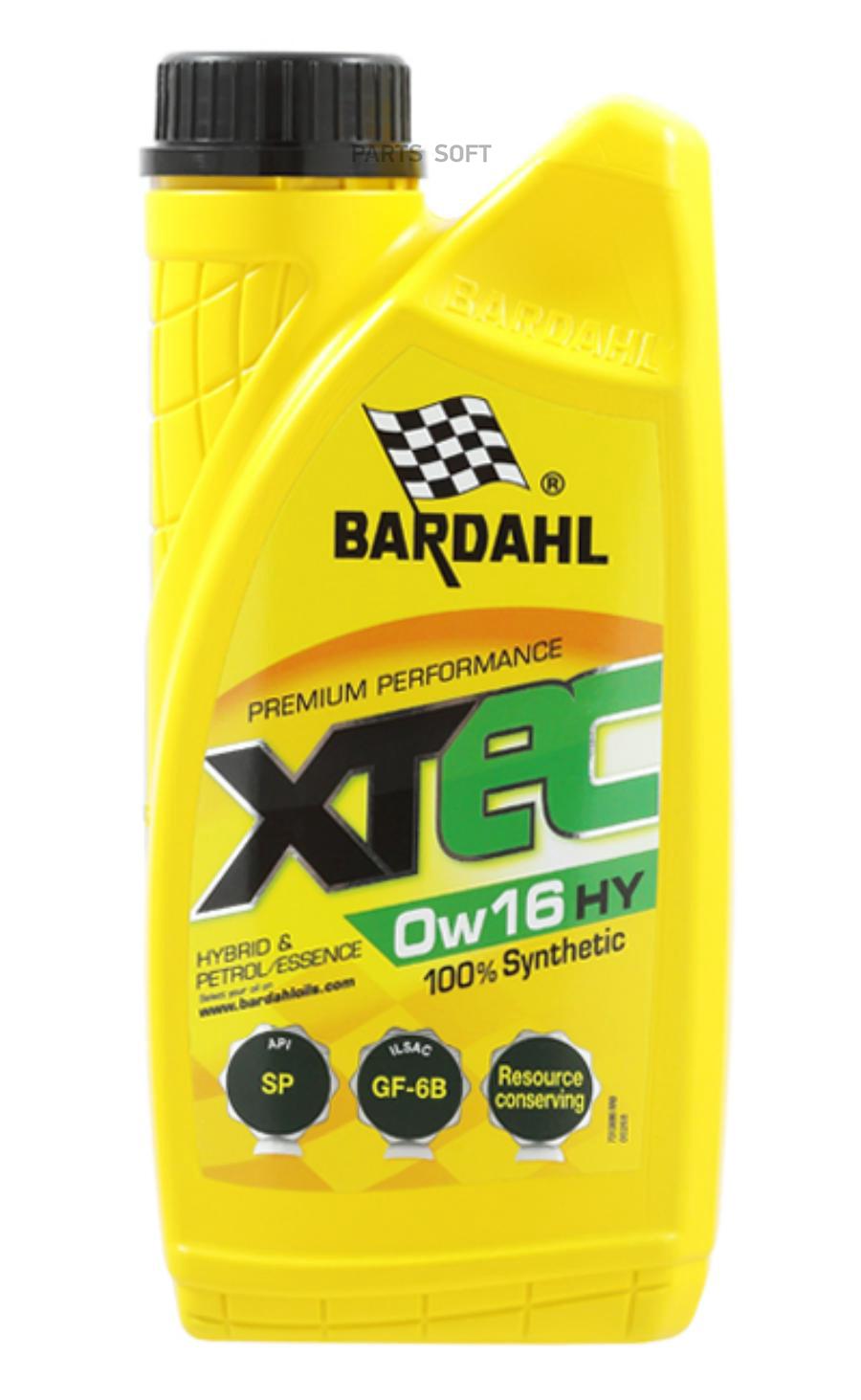 Моторное масло BARDAHL XTEC HY SP RC, ILSAC GF-6B синтетическое 0W16 1л