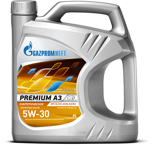 Моторное масло Gazpromneft Premium A3 5W30 4л