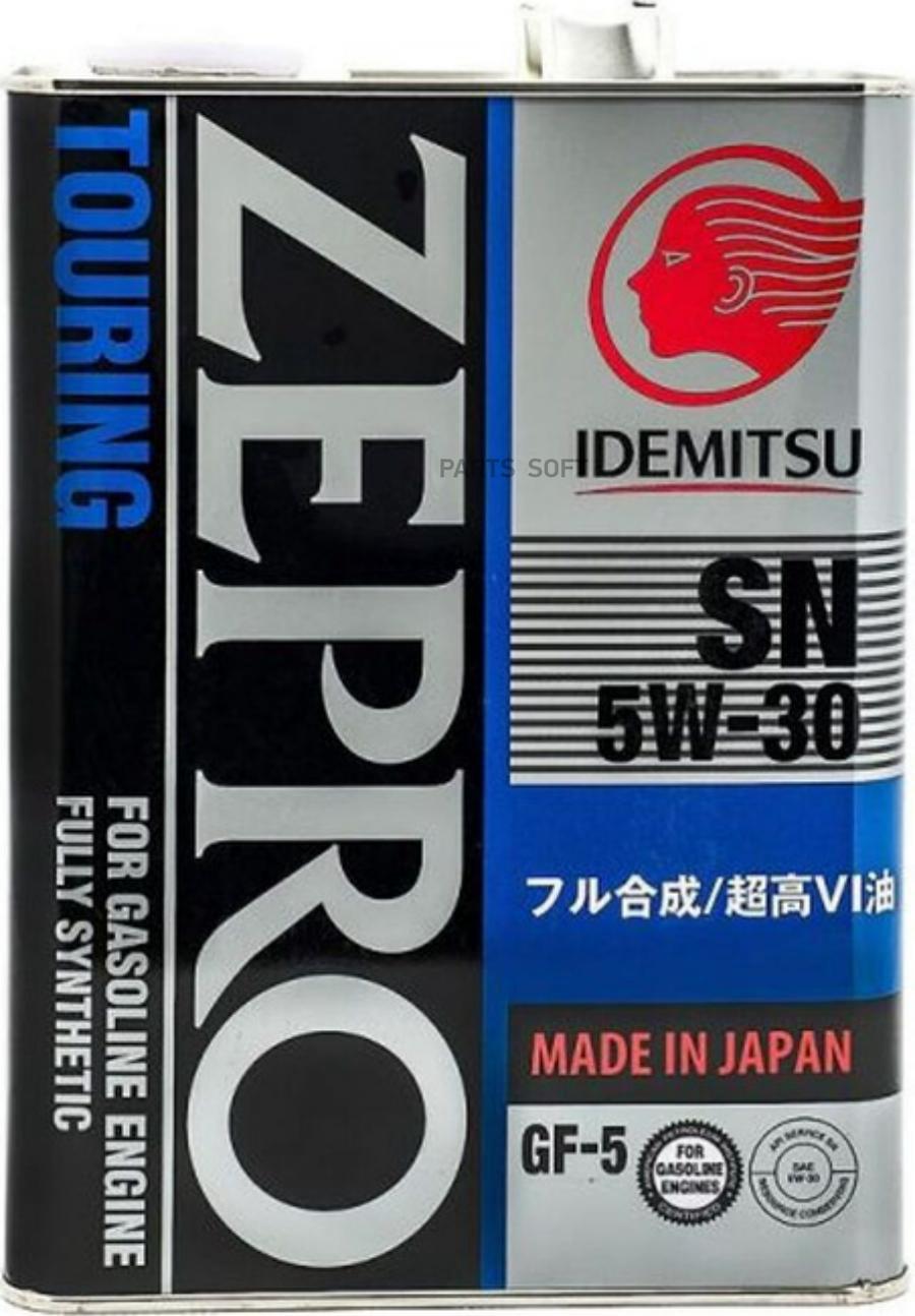 Моторное масло Idemitsu синтетическое Zepro Touring Sn 5w30 4л