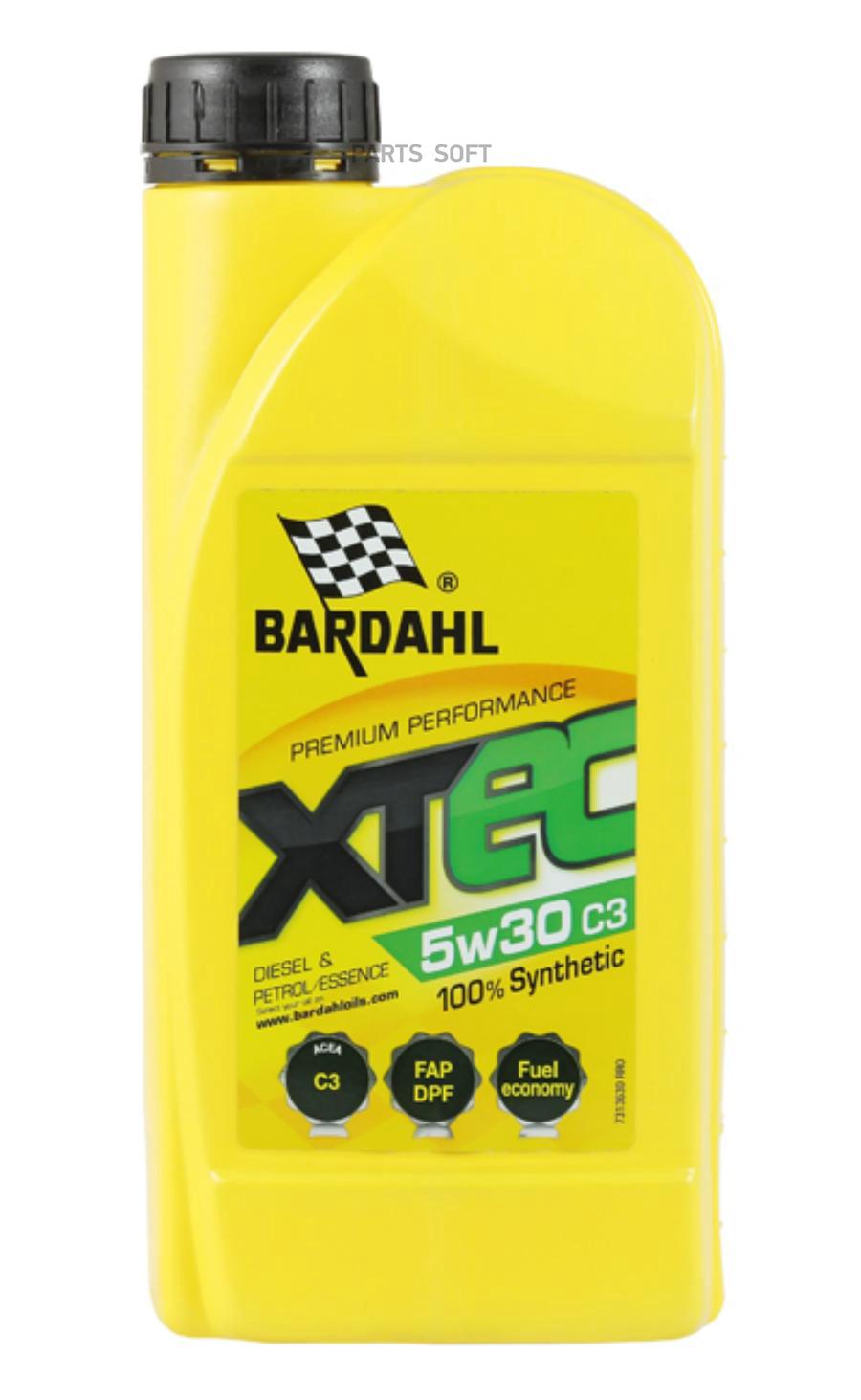 Масло моторное bardahl xtec 5w-30 c2 синтетическое 1 л 36531
