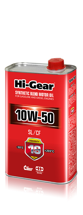 Моторное масло Hi-Gear полусинтетическое 10W50 SL/CF 1л