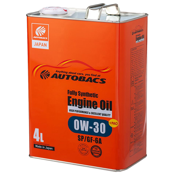 Моторное масло AUTOBACS ENGINE OIL SP GF6A 0W30 4л