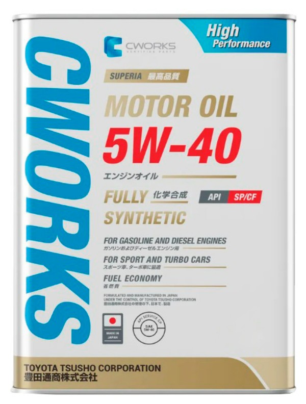 Моторное масло CWORKS синтетическое 5W40 SP CF 20л