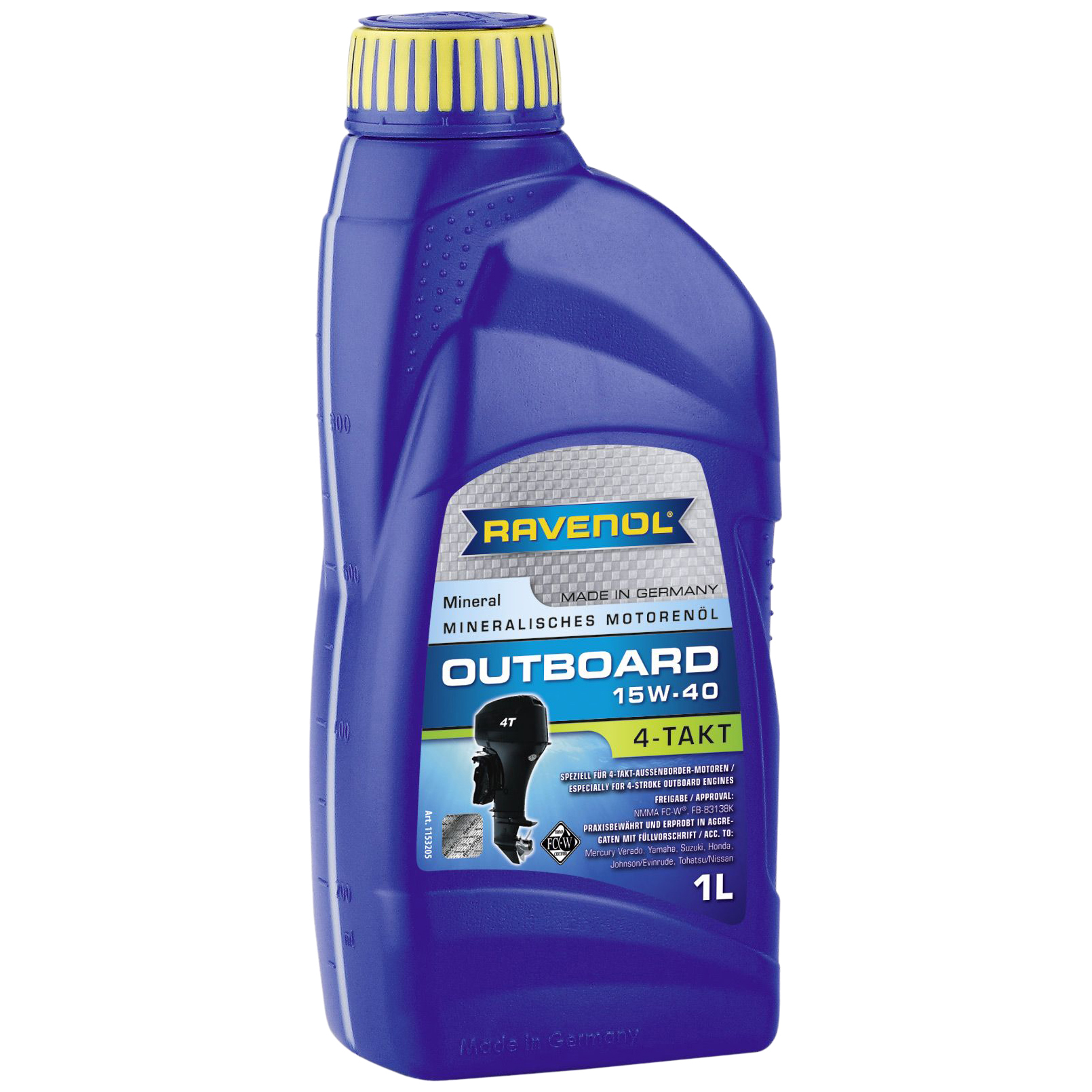 Моторное масло Ravenol Outboardoel 4T SAE 15W40 new 1л