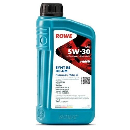 Моторное масло ROWE HIGHTEC SYNT RS 5W-30 HC-GM 1л.