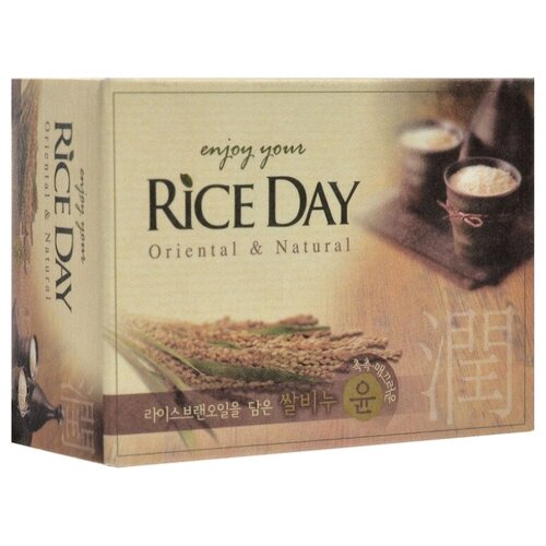 Lion Мыло кусковое CJ Rice Day с экстрактом рисовых отрубей, 100 г