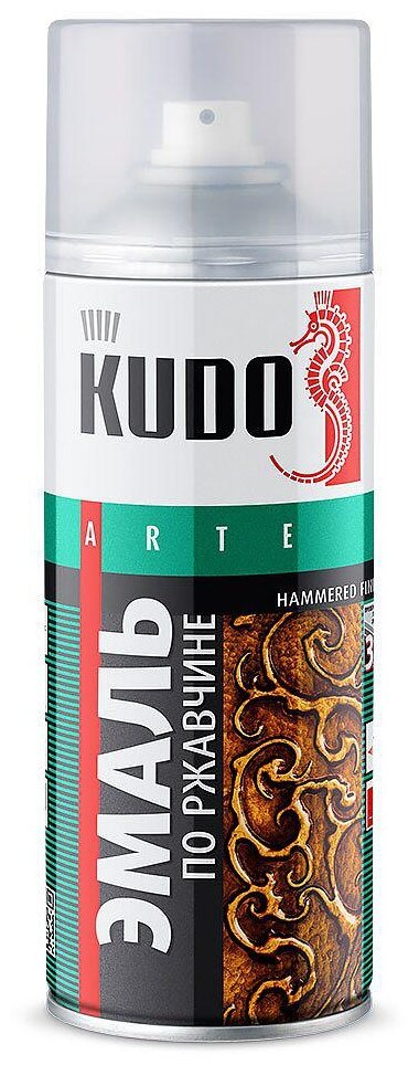 KUDO Эмаль молотковая по ржавчине серебристо-фиолетовая KU-3014