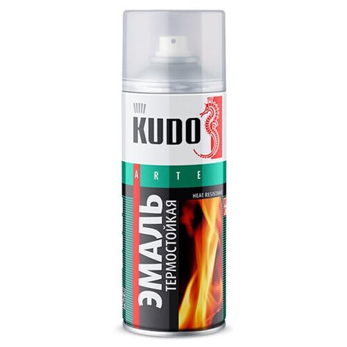 Эмаль KUDO термостойкая до 400°C, синий, 520 мл, 1 шт.