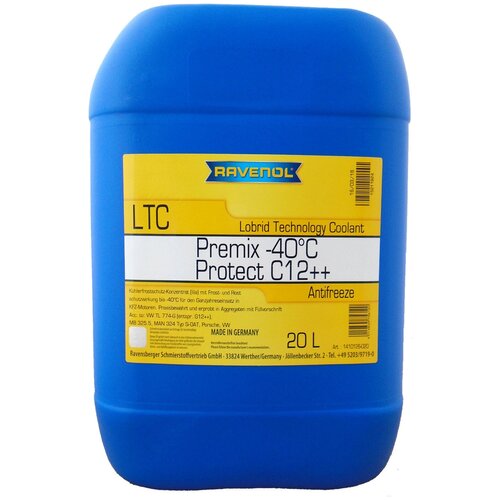 Антифриз Ravenol LTC - Protect C12++ Premix -40°C 5 л