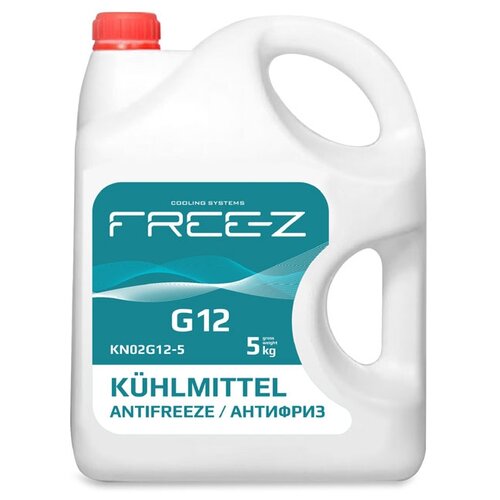 FREE-Z KN02G125 FREE-Z Антифриз готовый G12 красный (5кг / 4,2л)