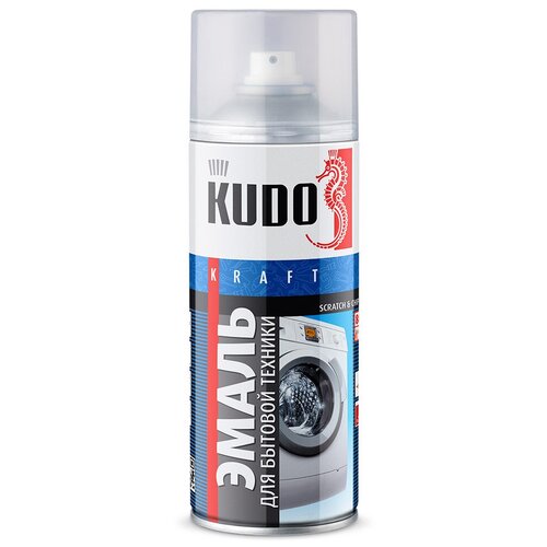 Эмаль KUDO для бытовой техники, белый, 520 мл, 1 шт.