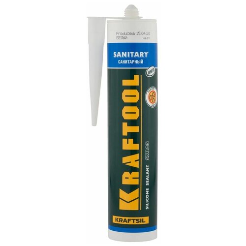 Герметик Kraftool SX105 Kraftsil Sanitary 300 мл. белый
