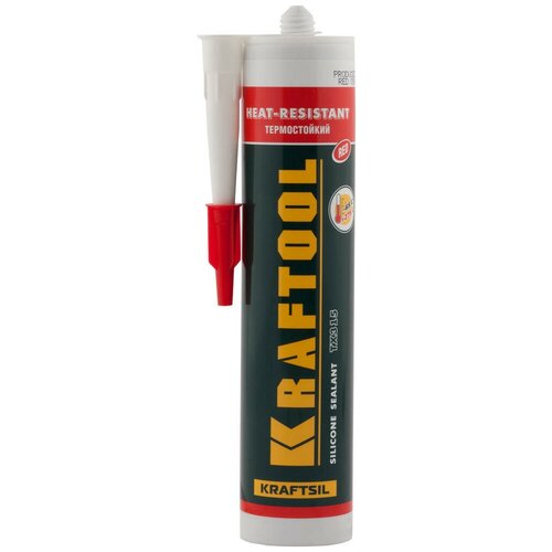 Герметик Kraftool TX315 Kraftsil Heat-Resistant 300 мл. красный